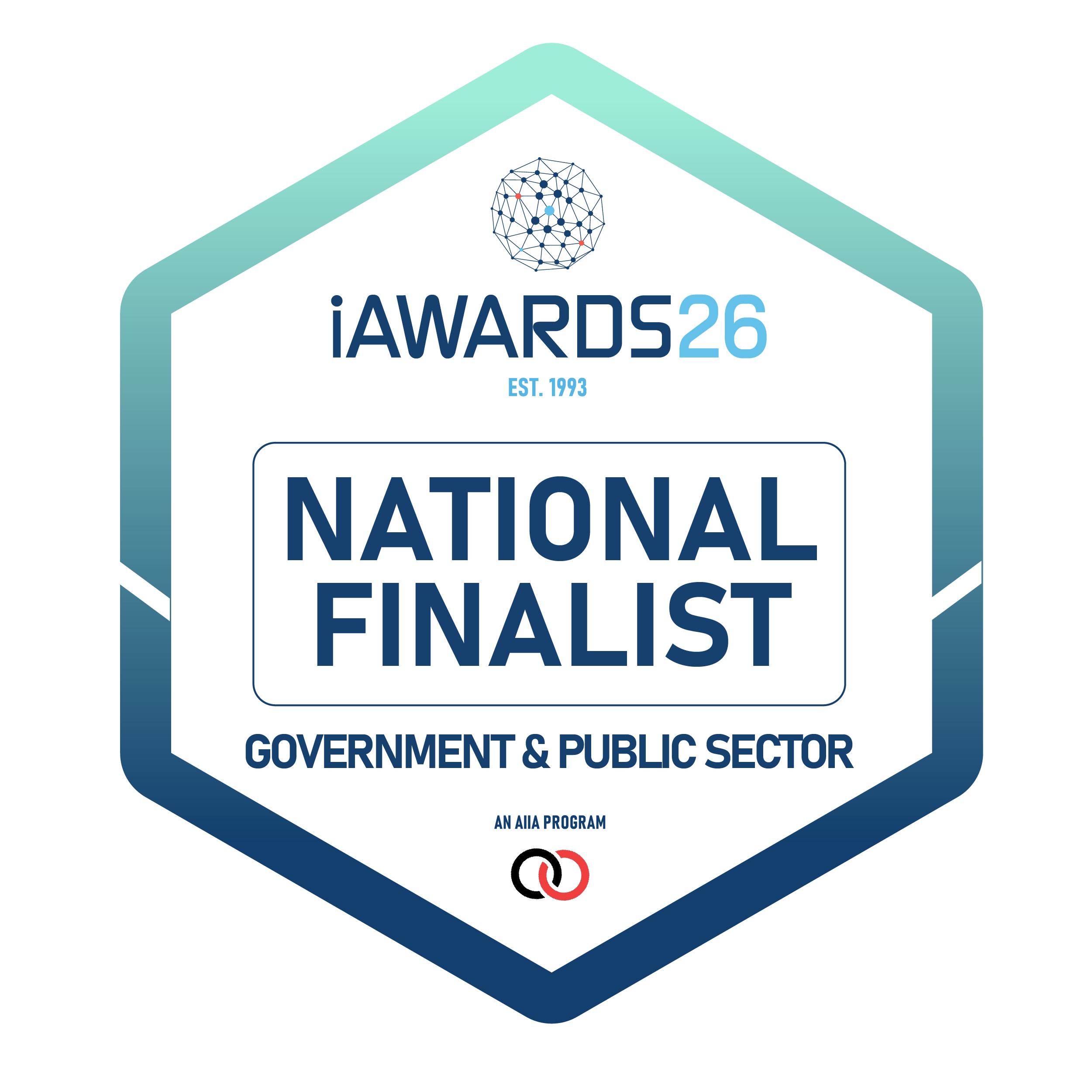 iAwards 2026 National Finalist - Government and Public Sector badge
