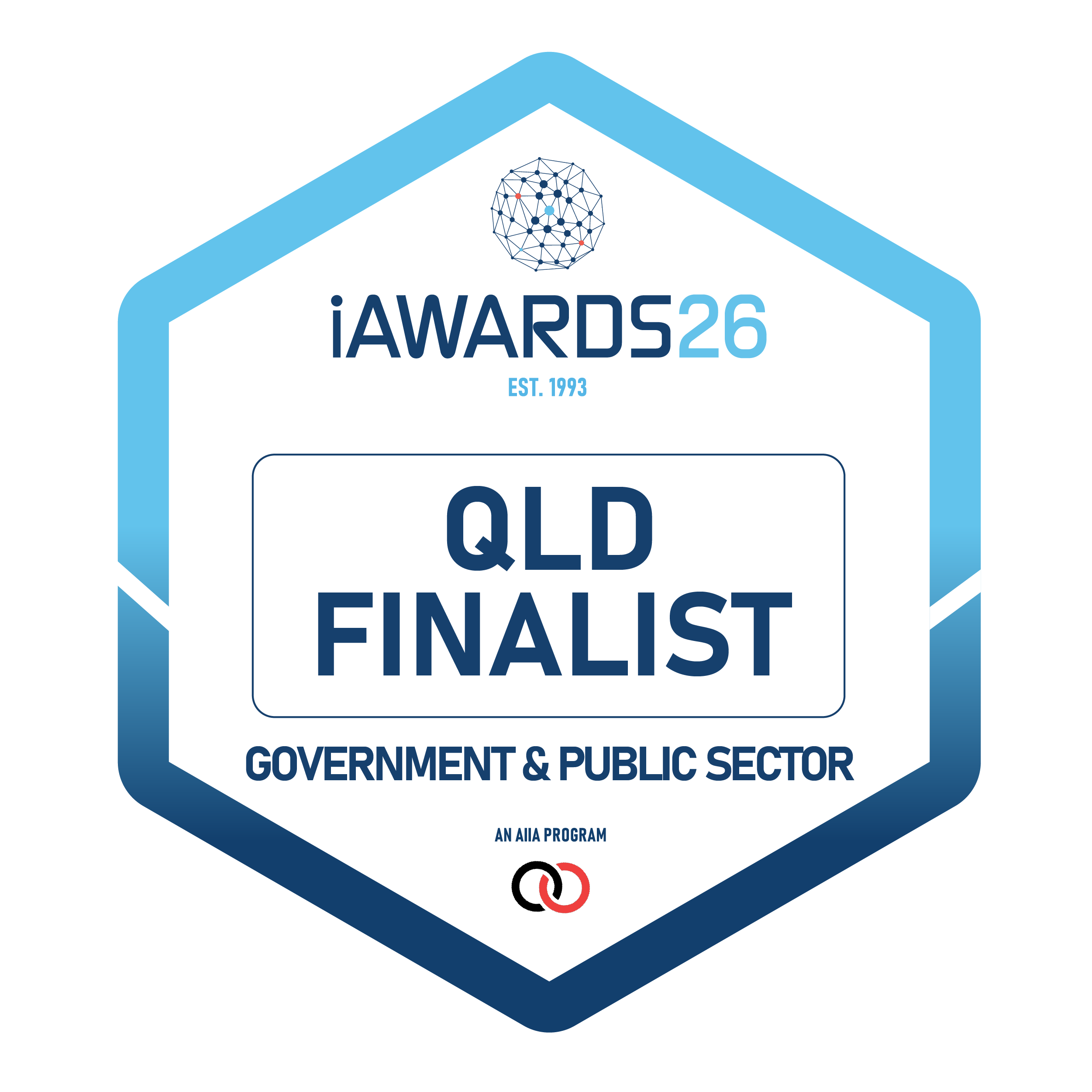 Queensland iAwards 2026 Finalist - Government and Public Sector badge