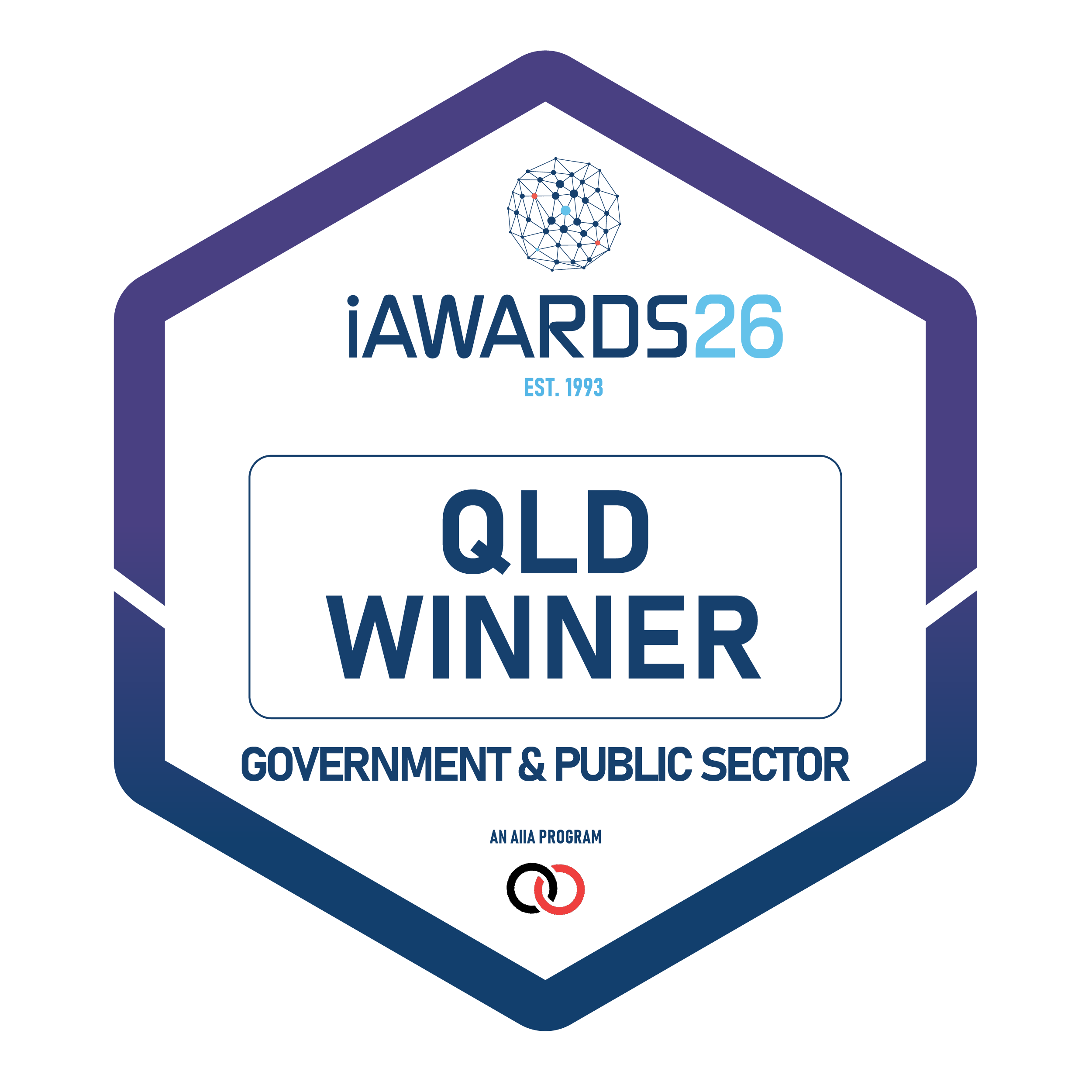Queensland iAwards 2026 Winner - Government and Public Sector badge